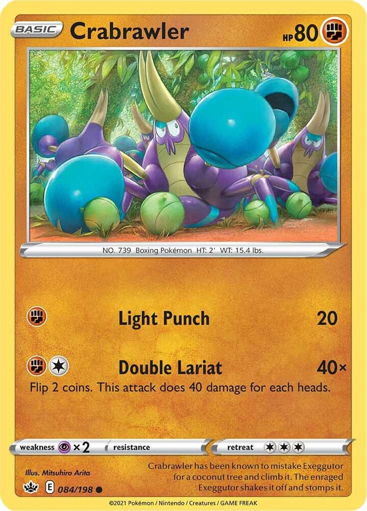 Crabrawler 084/198 card from SWSH06: Chilling Reign