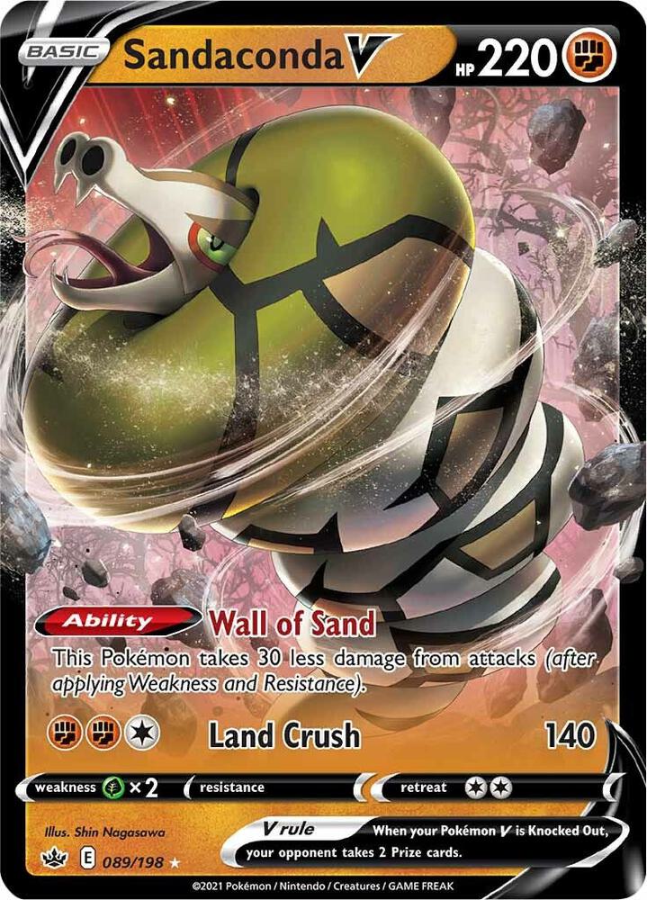 Sandaconda V 089/198 card from SWSH06: Chilling Reign