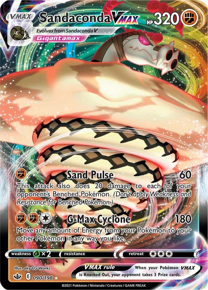 Sandaconda VMAX 090/198 card from SWSH06: Chilling Reign