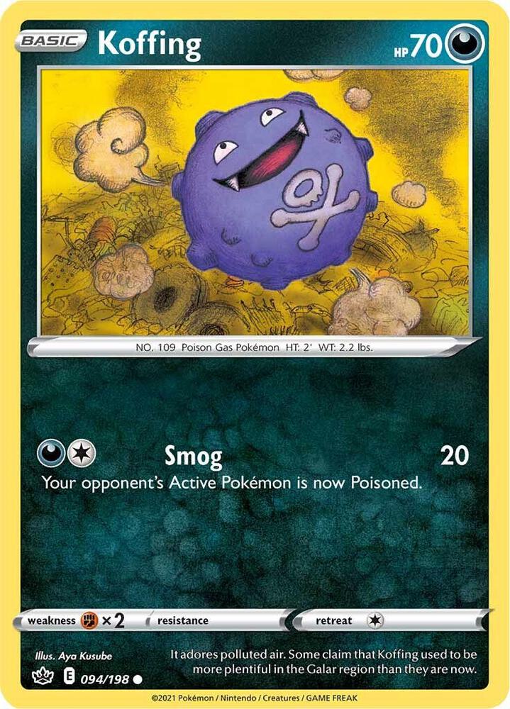 Koffing 094/198 card from SWSH06: Chilling Reign