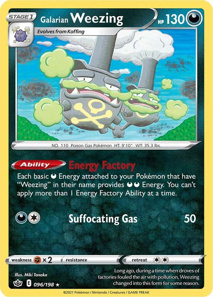 Galarian Weezing 096/198 card from SWSH06: Chilling Reign