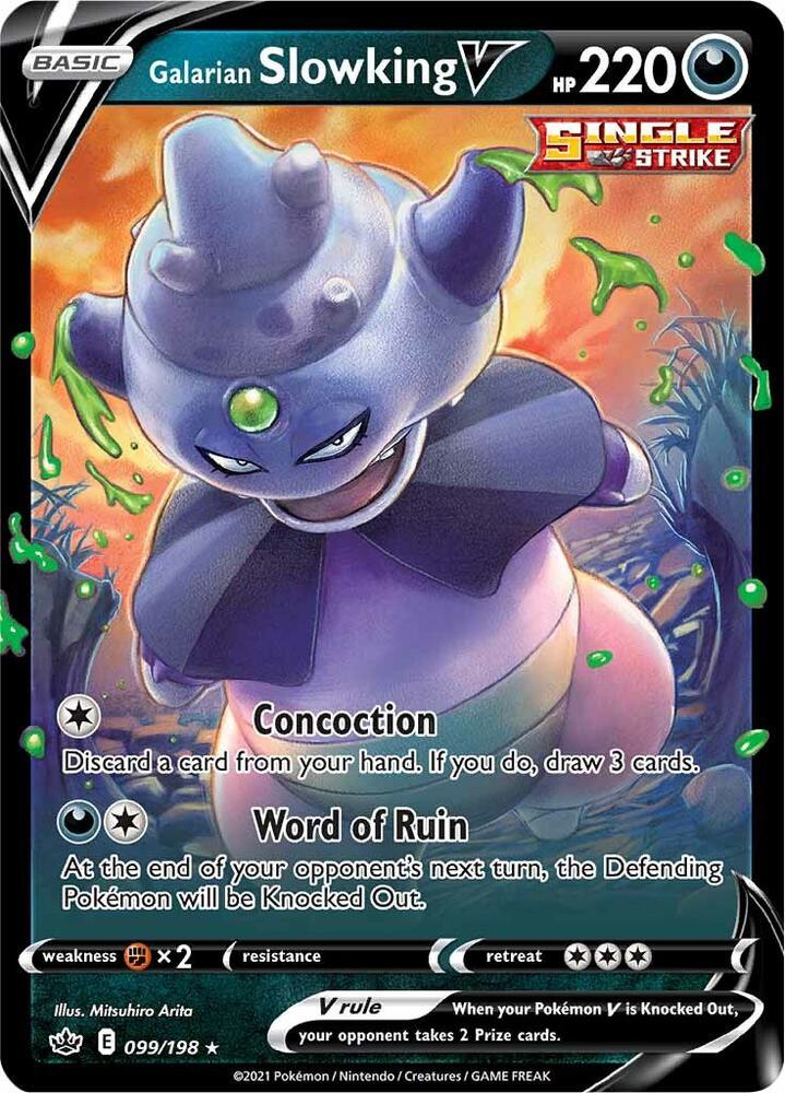 Galarian Slowking V 099/198 card from SWSH06: Chilling Reign