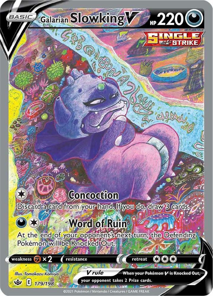 Galarian Slowking V (Alternate Full Art) 179/198 card from SWSH06: Chilling Reign