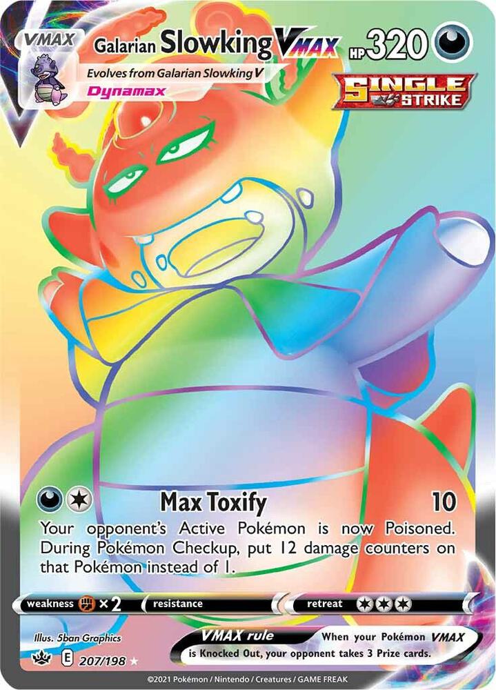 Galarian Slowking VMAX (Secret) 207/198 card from SWSH06: Chilling Reign