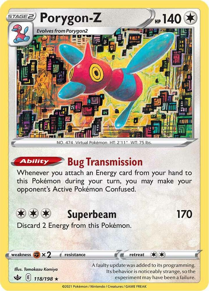 Porygon-Z 118/198 card from SWSH06: Chilling Reign
