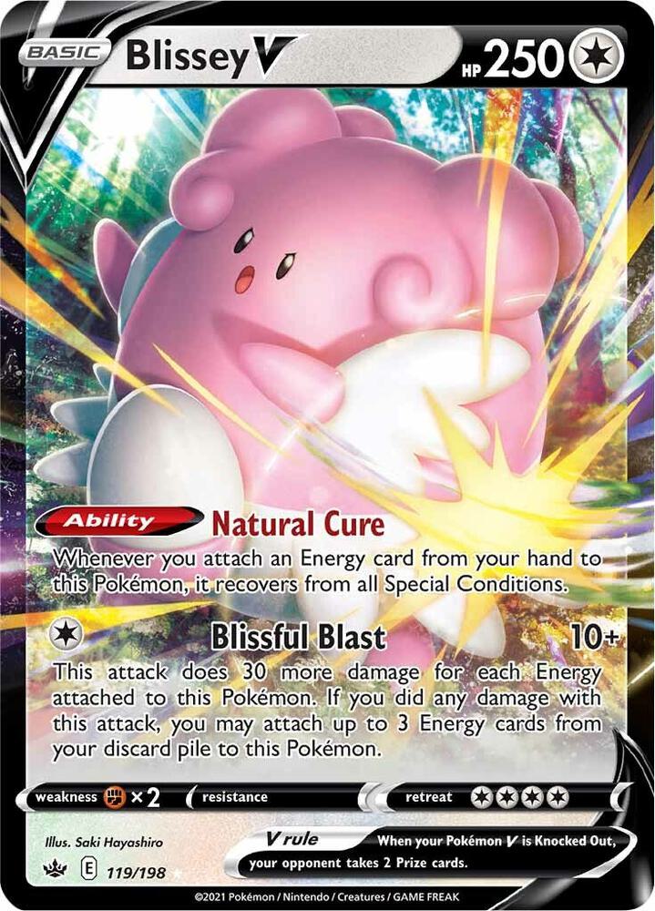 Blissey V 119/198 card from SWSH06: Chilling Reign