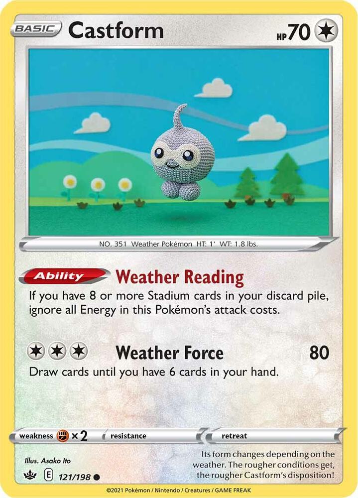 Castform 121/198 card from SWSH06: Chilling Reign