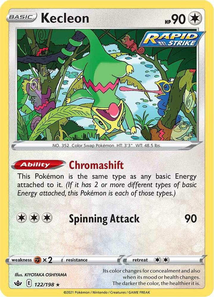Kecleon 122/198 card from SWSH06: Chilling Reign