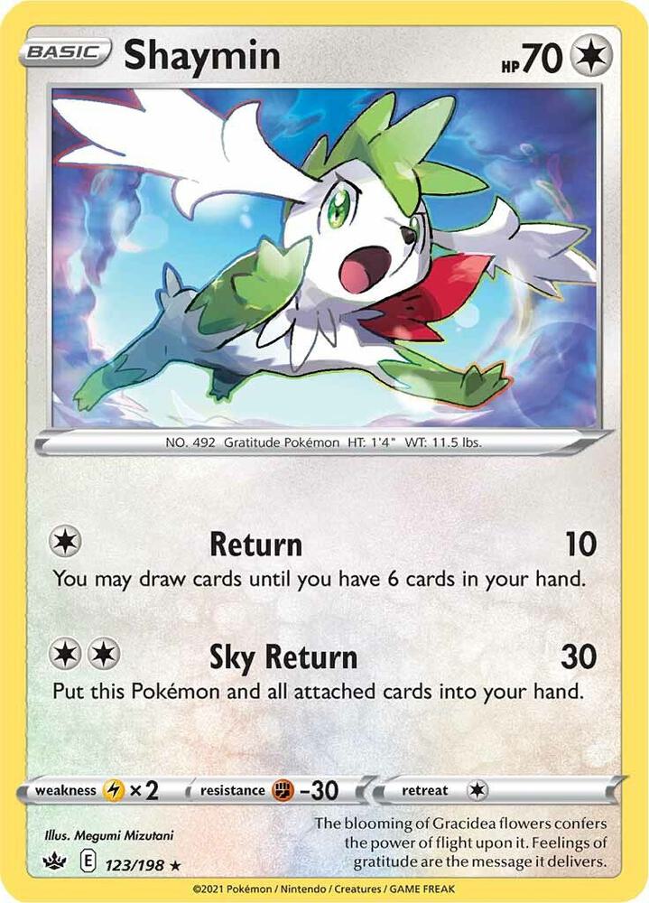 Shaymin 123/198 card from SWSH06: Chilling Reign