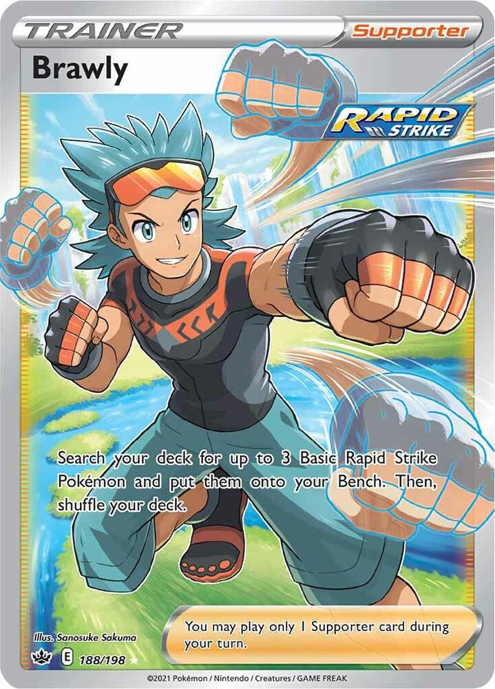 Brawly (Full Art) 188/198 card from SWSH06: Chilling Reign