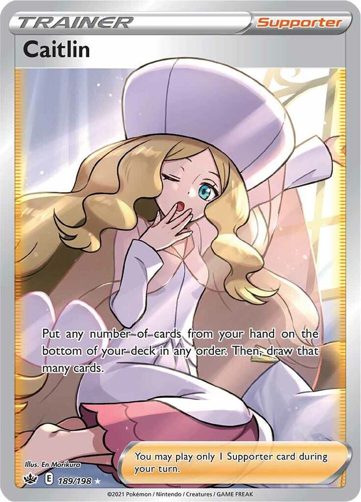 Caitlin (Full Art) 189/198 card from SWSH06: Chilling Reign