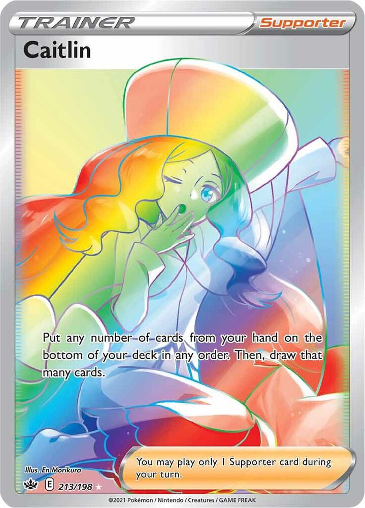 Caitlin (Secret) 213/198 card from SWSH06: Chilling Reign