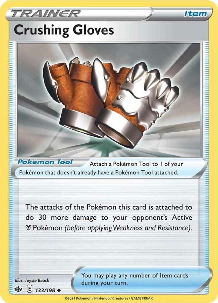 Crushing Gloves 133/198 card from SWSH06: Chilling Reign