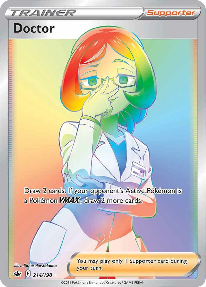 Doctor (Secret) 214/198 card from SWSH06: Chilling Reign