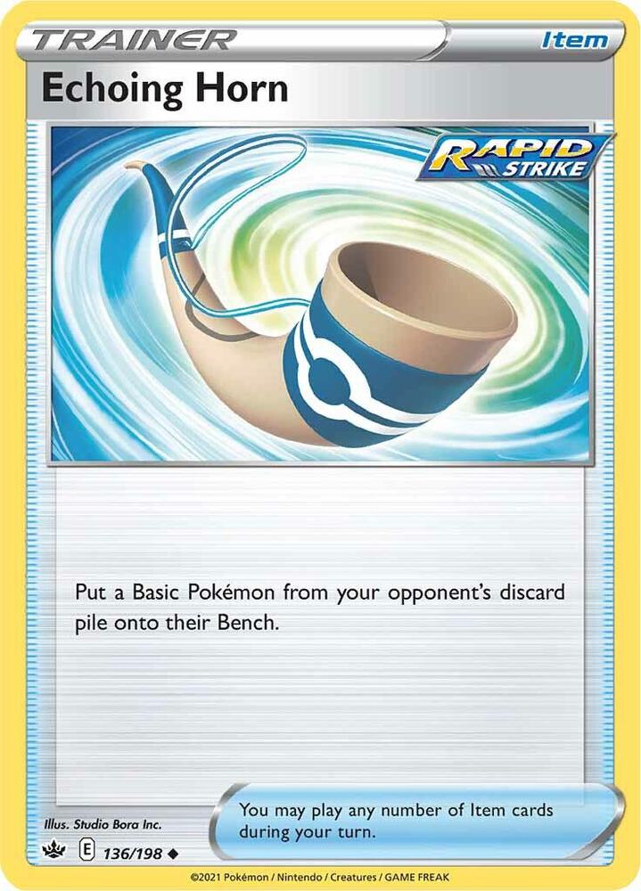 Echoing Horn 136/198 card from SWSH06: Chilling Reign