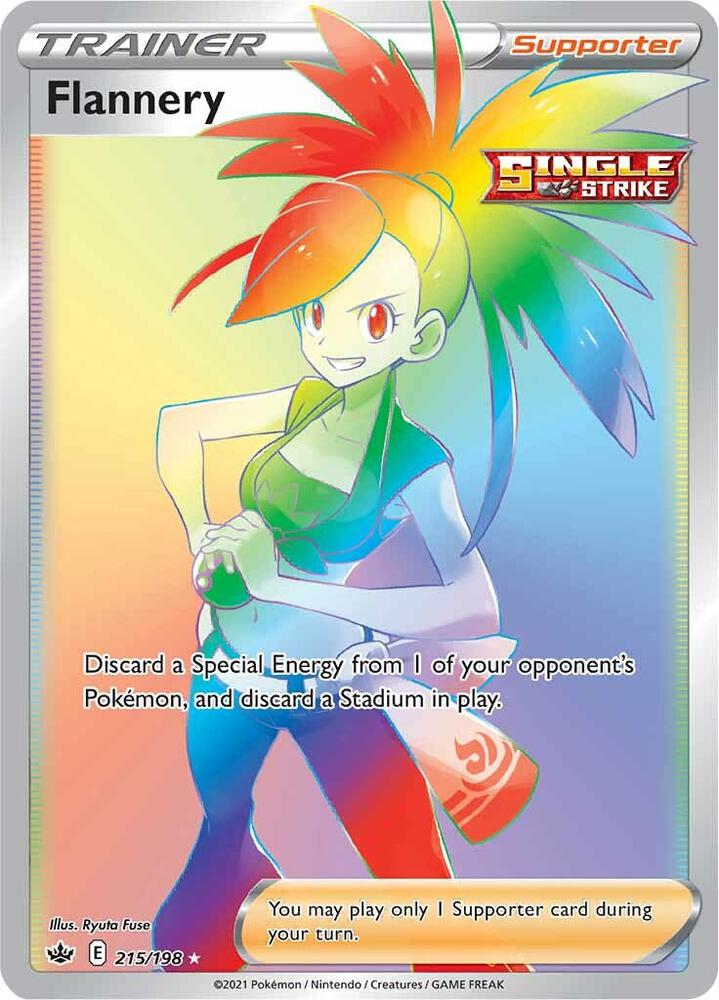 Flannery (Secret) 215/198 card from SWSH06: Chilling Reign