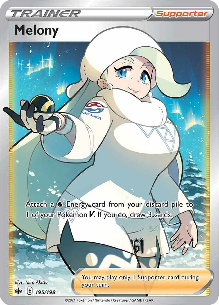 Melony (Full Art) 195/198 card from SWSH06: Chilling Reign
