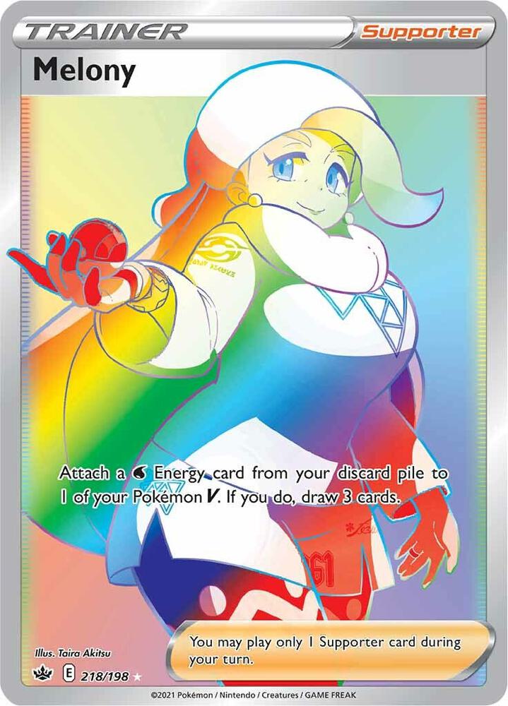 Melony (Secret) 218/198 card from SWSH06: Chilling Reign