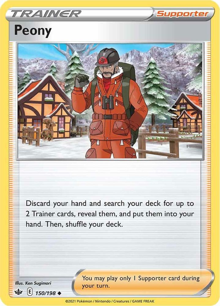 Peony 150/198 card from SWSH06: Chilling Reign
