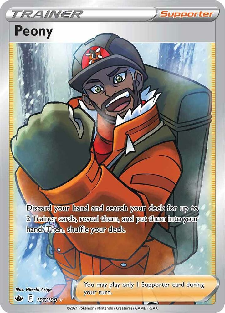 Peony (Full Art) 197/198 card from SWSH06: Chilling Reign