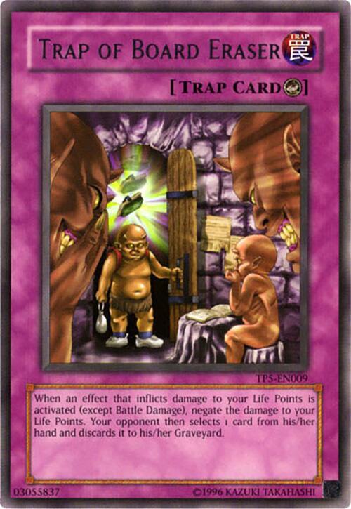 Trap of Board Eraser TP5-EN009 card from Tournament Pack 5