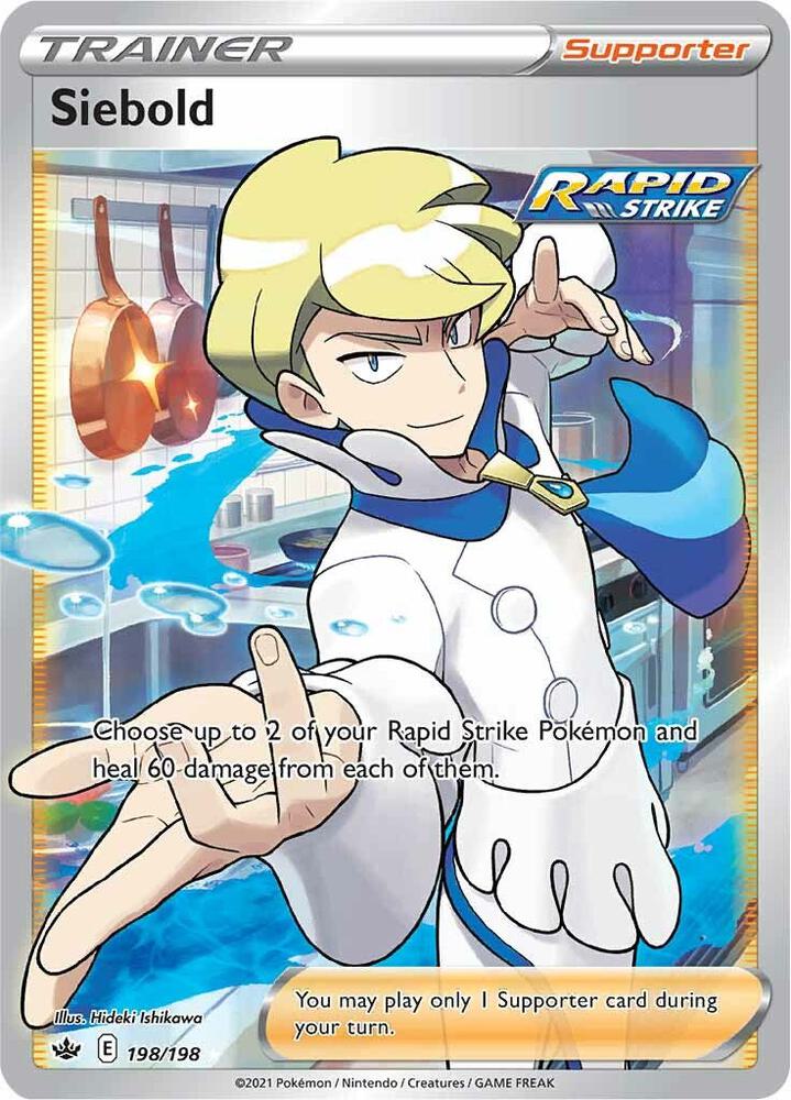 Siebold (Full Art) 198/198 card from SWSH06: Chilling Reign