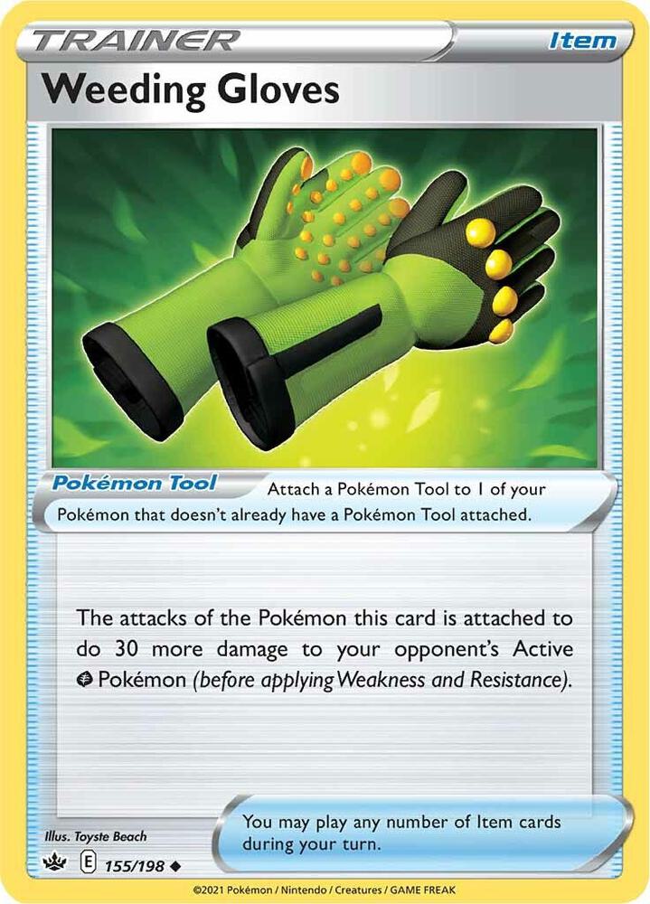 Weeding Gloves 155/198 card from SWSH06: Chilling Reign
