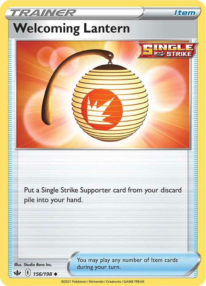 Welcoming Lantern 156/198 card from SWSH06: Chilling Reign