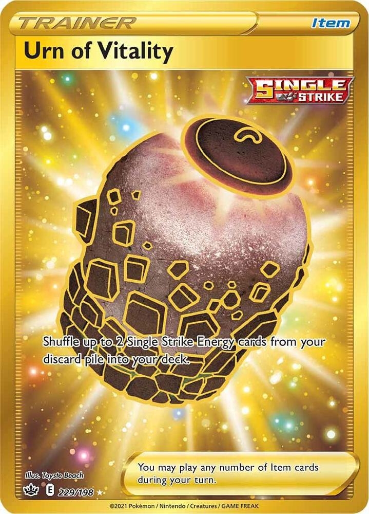 Urn of Vitality (Secret) 229/198 card from SWSH06: Chilling Reign