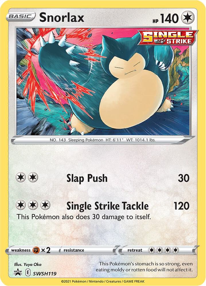 Snorlax SWSH119 card from SWSH: Sword & Shield Promo Cards