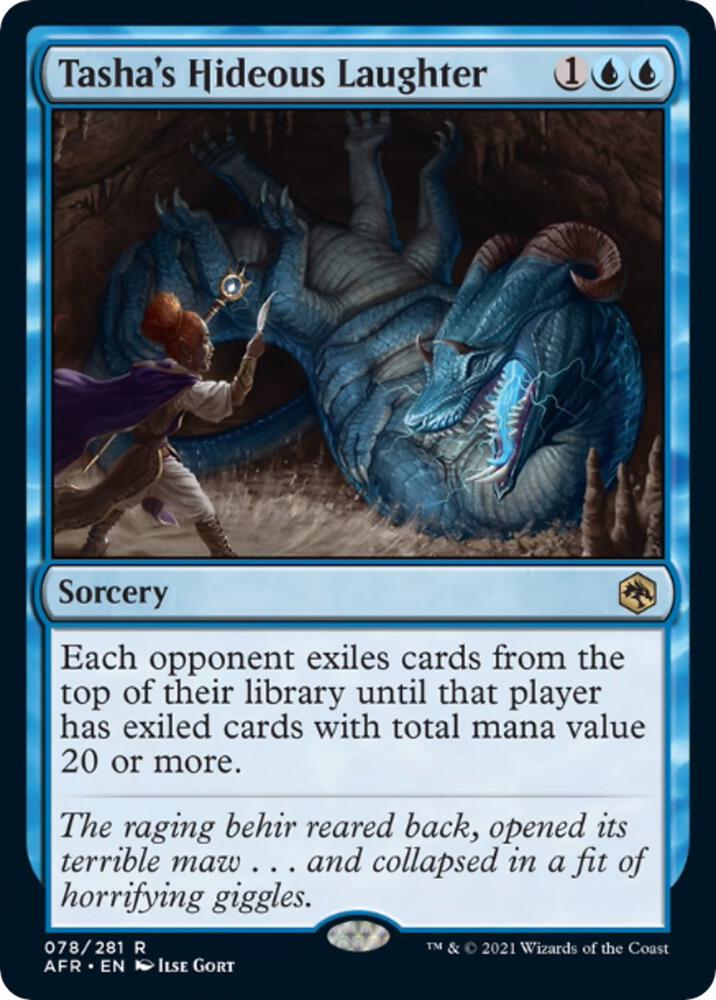 Tasha's Hideous Laughter 78 card from Adventures in the Forgotten Realms