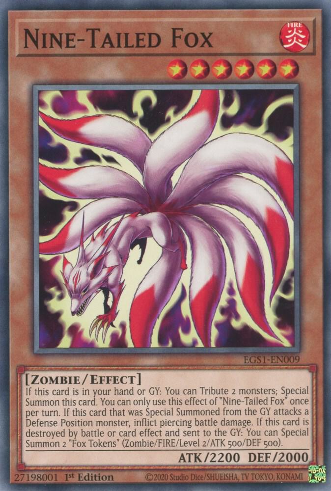 Nine-Tailed Fox EGS1-EN009 card from Egyptian God Deck: Slifer the Sky Dragon