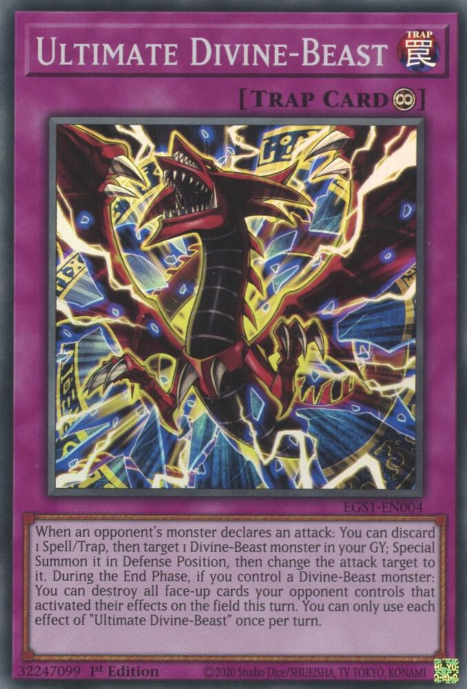 Ultimate Divine-Beast EGS1-EN004 card from Egyptian God Deck: Slifer the Sky Dragon