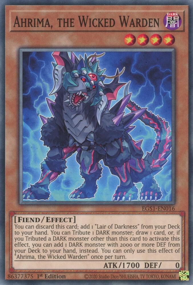 Ahrima, the Wicked Warden EGS1-EN016 card from Egyptian God Deck: Slifer the Sky Dragon