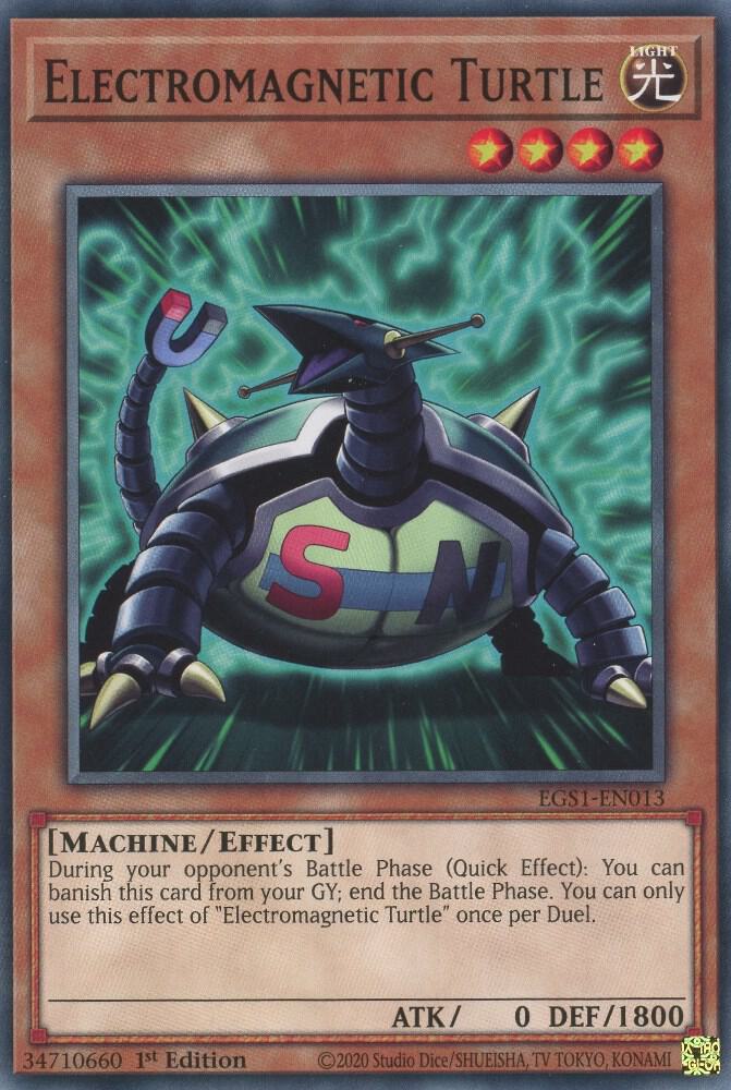 Electromagnetic Turtle EGS1-EN013 card from Egyptian God Deck: Slifer the Sky Dragon