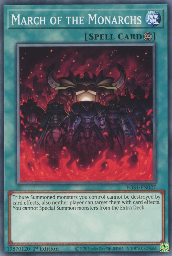 March of the Monarchs EGS1-EN027 card from Egyptian God Deck: Slifer the Sky Dragon