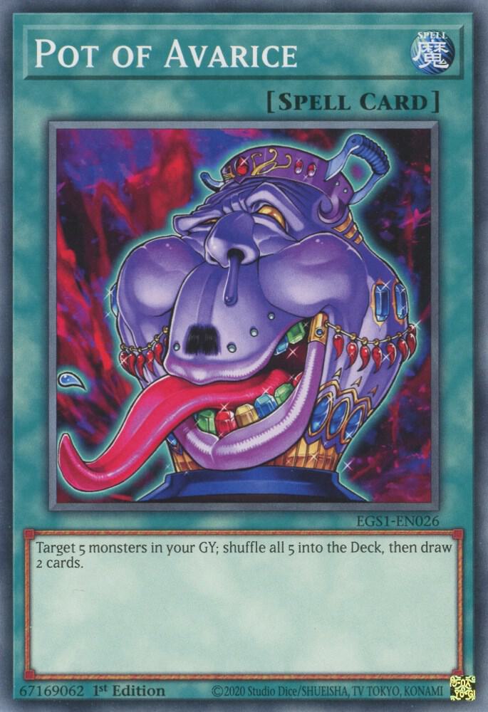 Pot of Avarice EGS1-EN026 card from Egyptian God Deck: Slifer the Sky Dragon