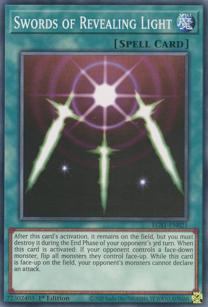 Swords of Revealing Light EGS1-EN021 card from Egyptian God Deck: Slifer the Sky Dragon