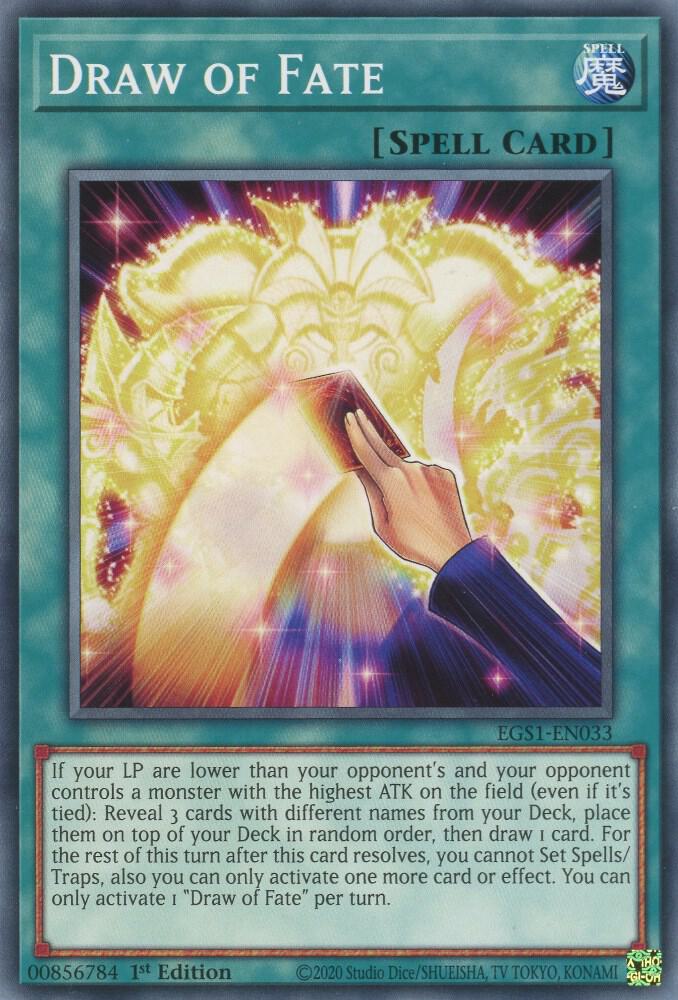 Draw of Fate EGS1-EN033 card from Egyptian God Deck: Slifer the Sky Dragon