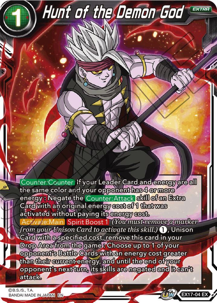 Hunt of the Demon God EX17-04 card from Expansion Deck Box Set 17: Saiyan Boost