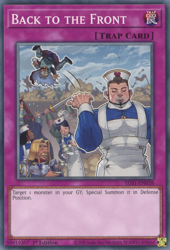 Back to the Front EGS1-EN038 card from Egyptian God Deck: Slifer the Sky Dragon