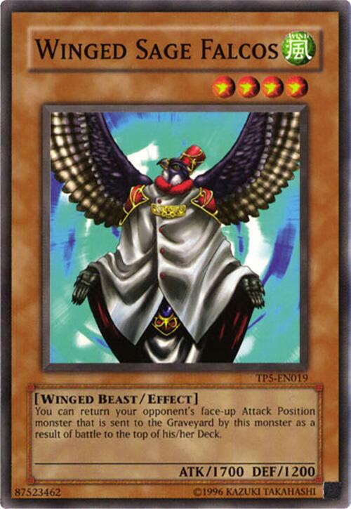 Winged Sage Falcos TP5-EN019 card from Tournament Pack 5