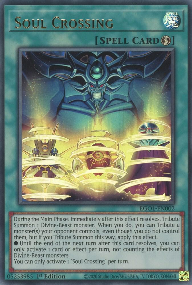 Soul Crossing EGO1-EN002 card from Egyptian God Deck: Obelisk the Tormentor