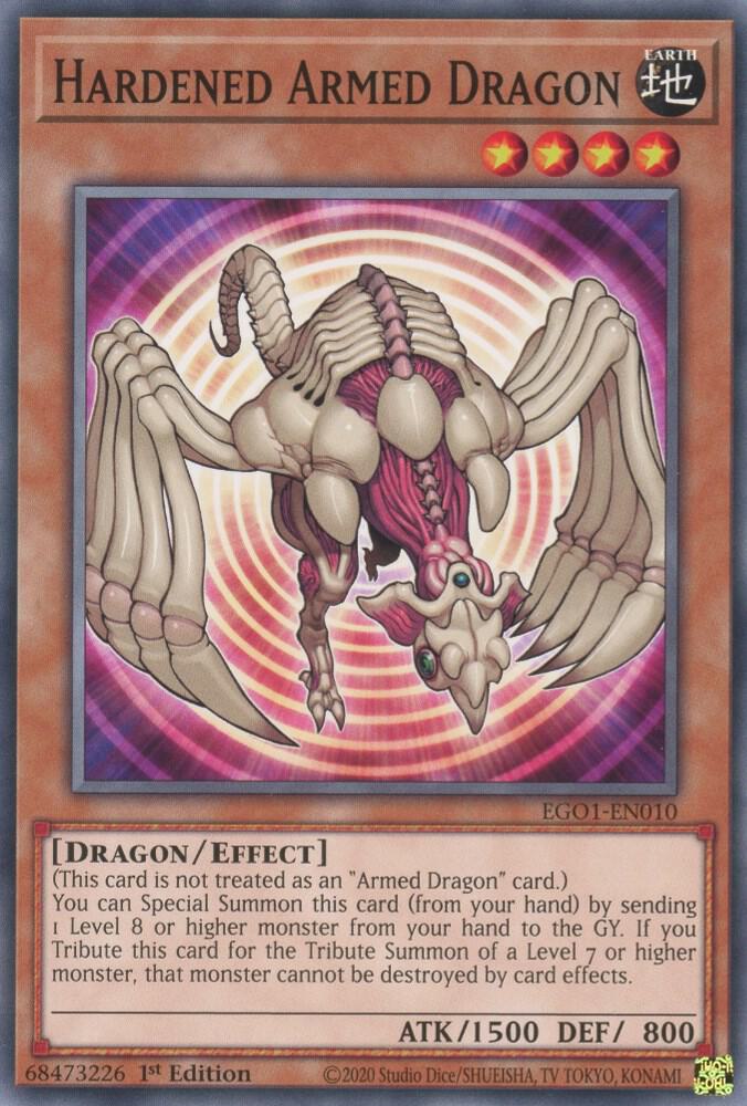 Hardened Armed Dragon EGO1-EN010 card from Egyptian God Deck: Obelisk the Tormentor