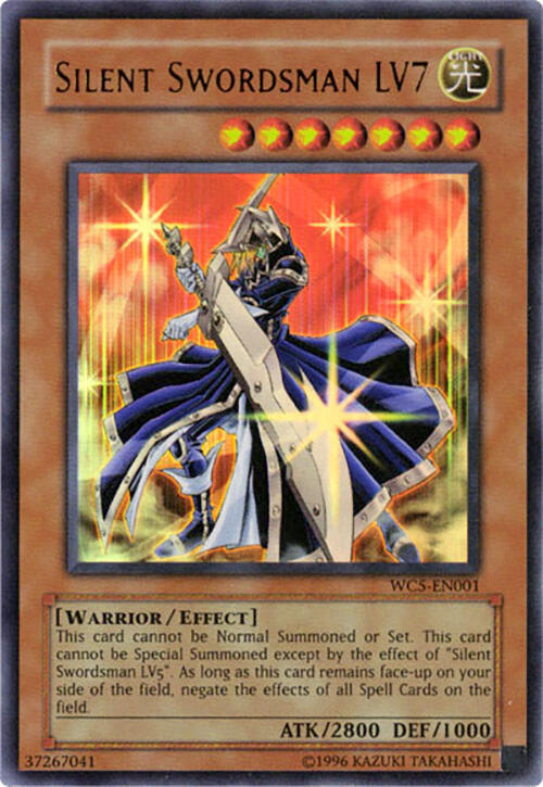 Silent Swordsman LV7 WC5-EN001 card from World Championship 2005: 7 Trials to Glory