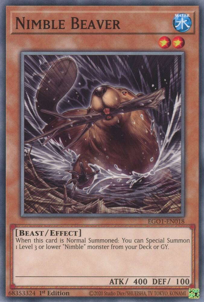 Nimble Beaver EGO1-EN018 card from Egyptian God Deck: Obelisk the Tormentor