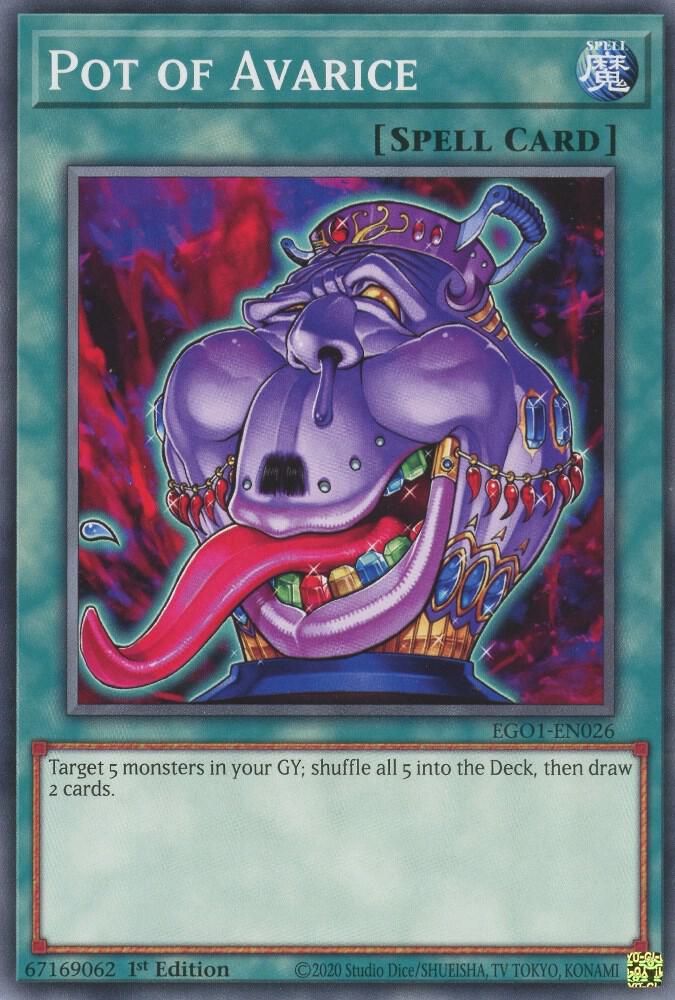 Pot of Avarice EGO1-EN026 card from Egyptian God Deck: Obelisk the Tormentor