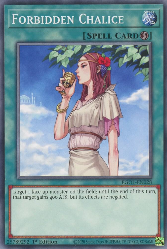 Forbidden Chalice EGO1-EN028 card from Egyptian God Deck: Obelisk the Tormentor