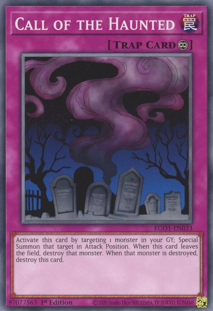 Call of the Haunted EGO1-EN033 card from Egyptian God Deck: Obelisk the Tormentor