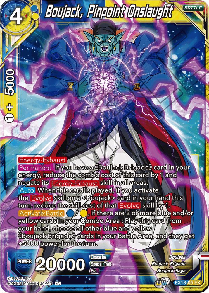 Boujack, Pinpoint Onslaught EX18-05 card from Expansion Deck Box Set 18: Namekian Boost